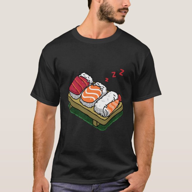 Sushi Sömnig Sushi T Shirt (Framsida)