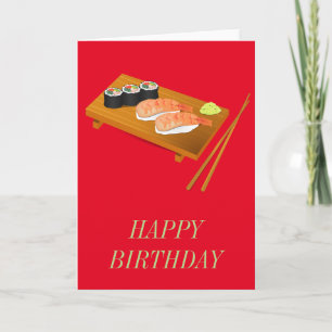 Sushi söt födelsedag kort