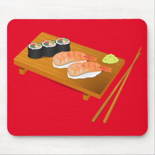Sushi sött japansk mat musmatta