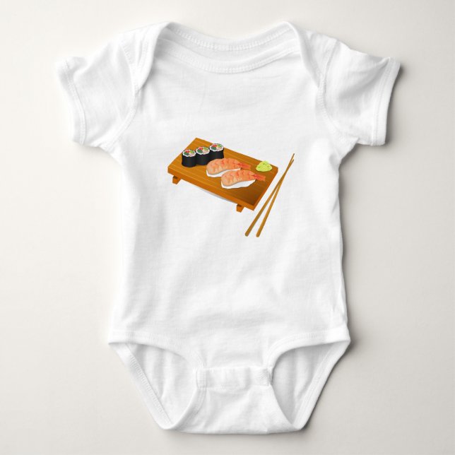 Sushi sött japansk mat t-shirt (Framsida)