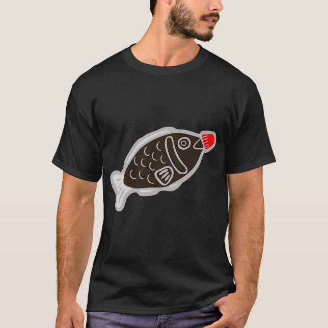 Sushi Soy Fiskmönster i Blått T Shirt (Framsida)