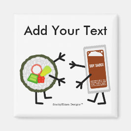Sushi & Soy Sauce - Anpassade Magnet