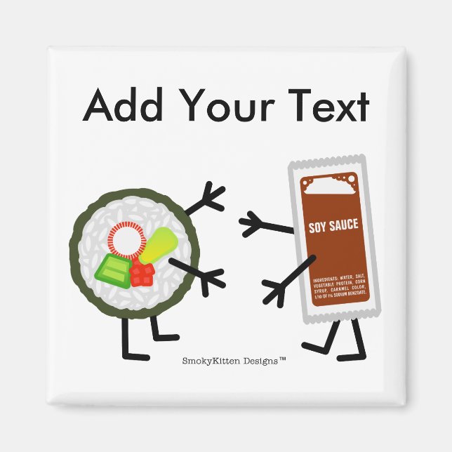 Sushi & Soy Sauce - Anpassade Magnet (Framsidan)
