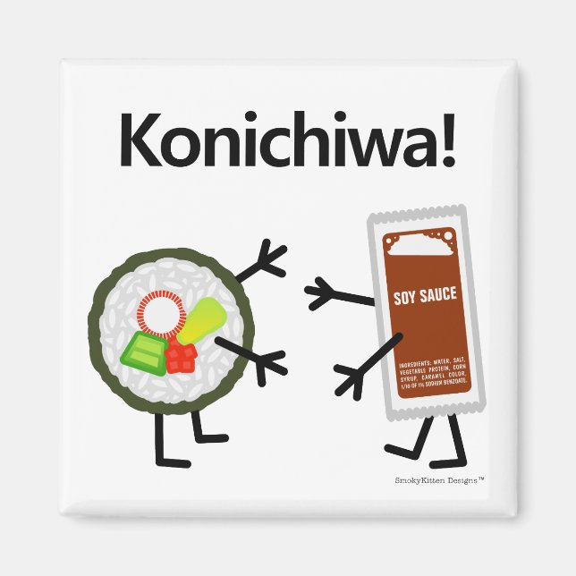 Sushi & Soy Sauce - Konichiwa! Magnet (Framsidan)