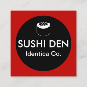 sushi square fyrkantigt visitkort