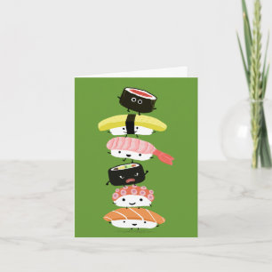 Sushi Stack - Sushi Friends Lycklig Torn Kort
