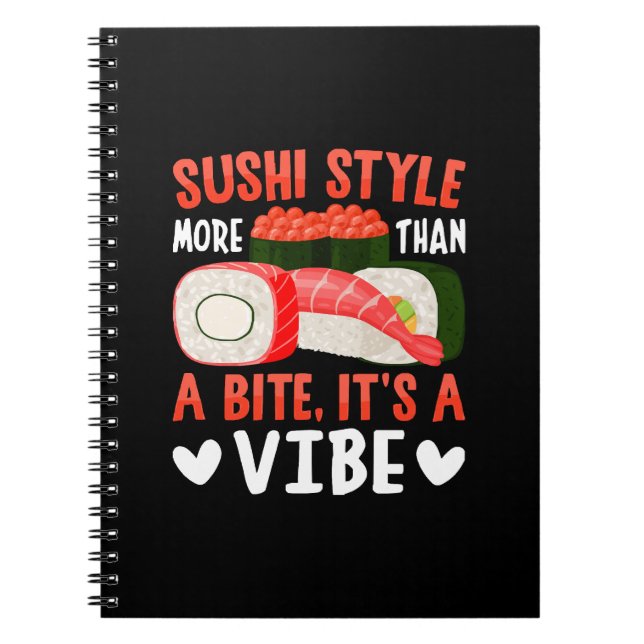 Sushi stil mer än en tugga anteckningsbok (Framsidan)