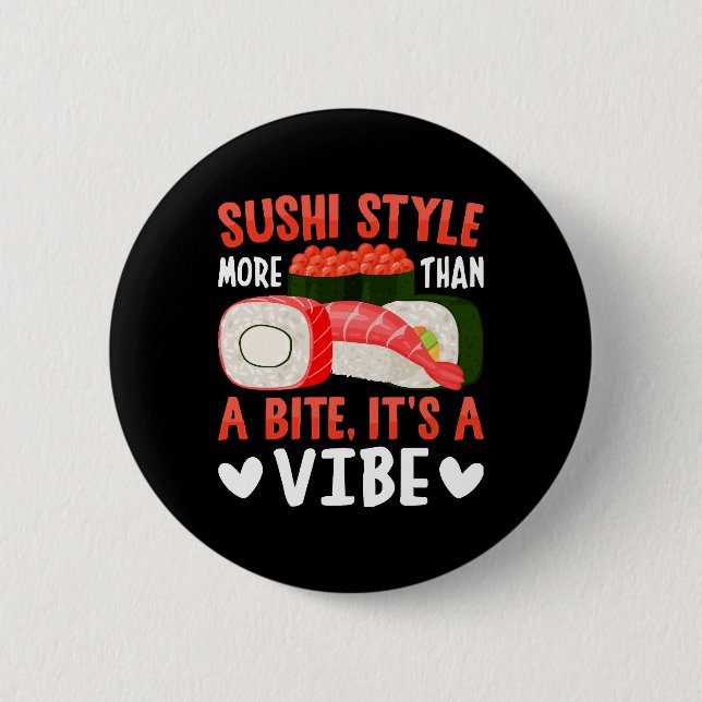Sushi stil mer än en tugga knapp (Framsida)
