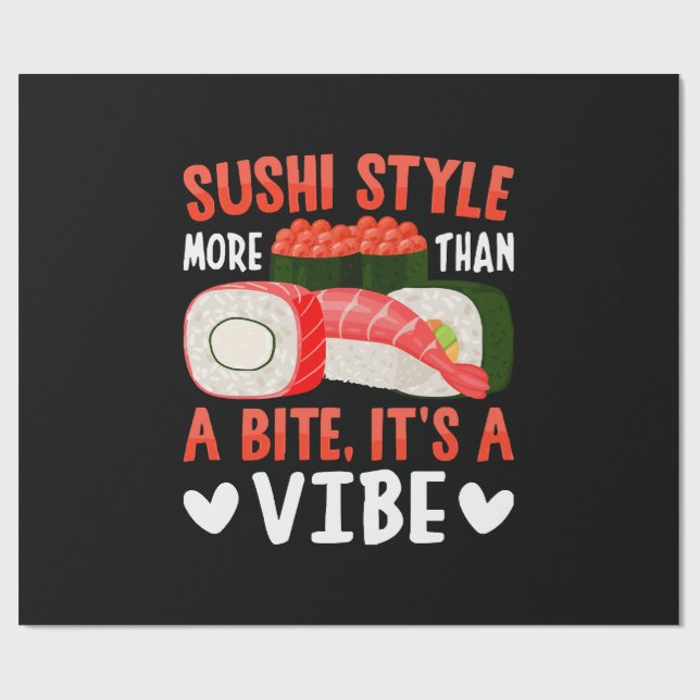 Sushi stil mer än en tugga presentpapper (Platt)