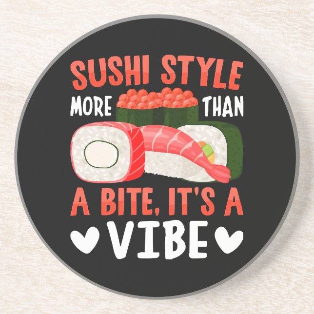 Sushi stil mer än en tugga underlägg (Framsidan)