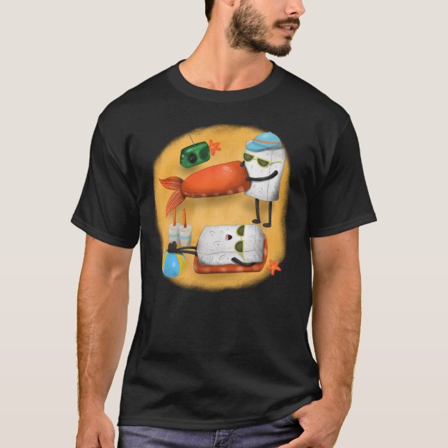 Sushi-strandsemester T Shirt (Framsida)