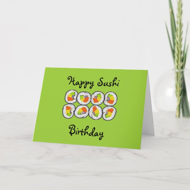 Sushi Sushi Birthday Card Kort (Framsida)