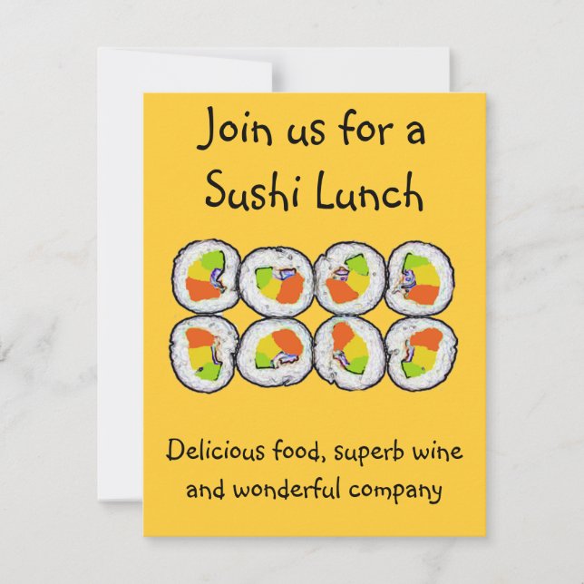 Sushi Sushi-inbjudan Inbjudningar (Framsida)