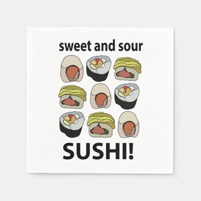 Sushi Sweet and Sour Sushi-fest Pappersservett (Framsidan)