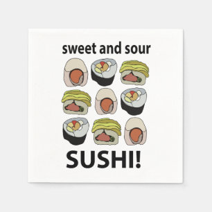 Sushi Sweet och Sour Sushi Party Pappersservett