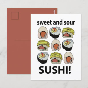 Sushi Sweet och Sour Sushi Vykort