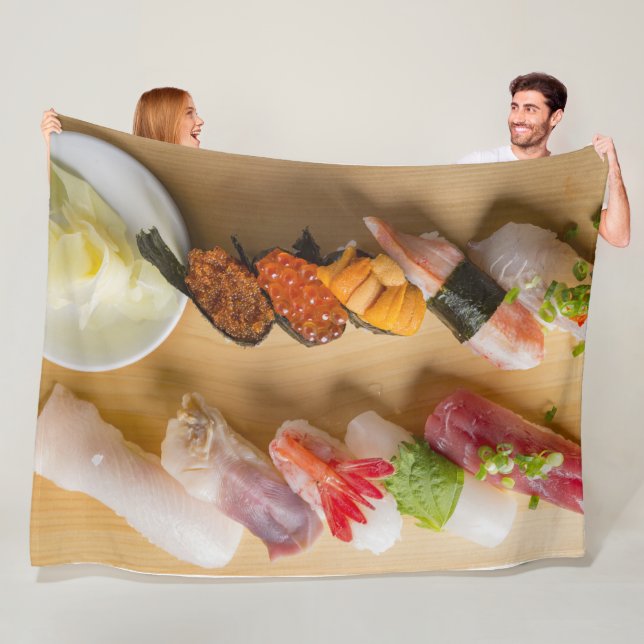 Sushi Symphony – Cozy Fleece Blanket (På plats)