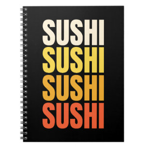 Sushi-textdesign Anteckningsbok