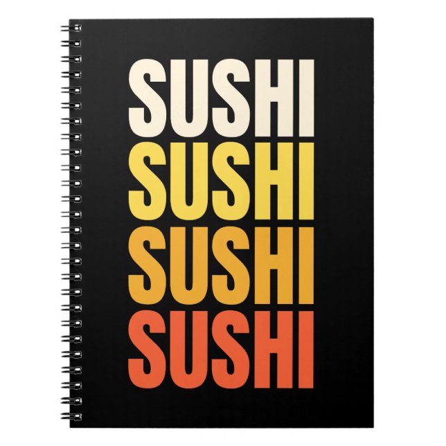 Sushi-textdesign Anteckningsbok (Framsidan)