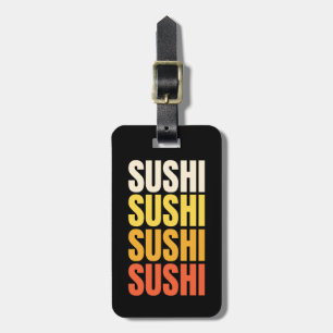 Sushi-textdesign Bagagebricka