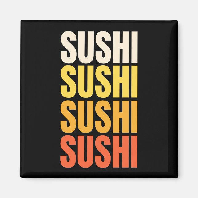Sushi-textdesign Magnet (Framsidan)