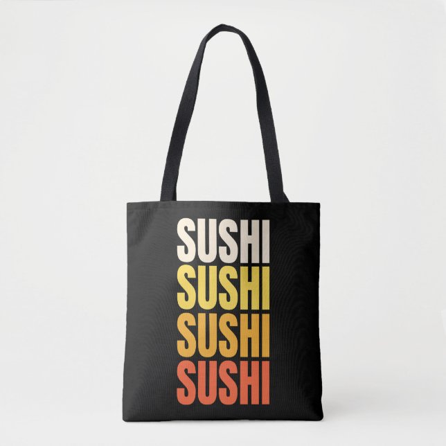 Sushi-textdesign Tygkasse (Framsida)