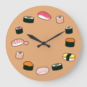 Sushi Time! Den skraj (beige) väggen tar tid på Stor Klocka