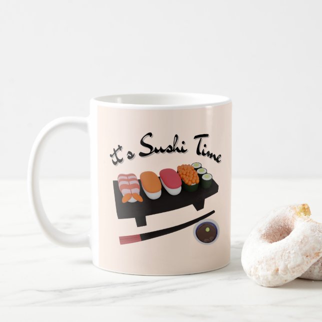 Sushi Time, Sushi. Kaffemugg (Med munk)