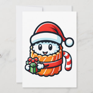 Sushi Tomte - Festlig Rulle med Present Julkort