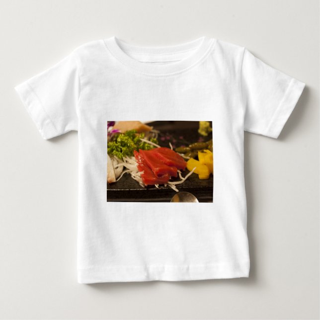Sushi Tonfisk Tonfisk Party Tid Fisk Mat Tee (Framsida)