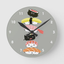 Sushi Torn - Cute Sushi Friends Rund Klocka