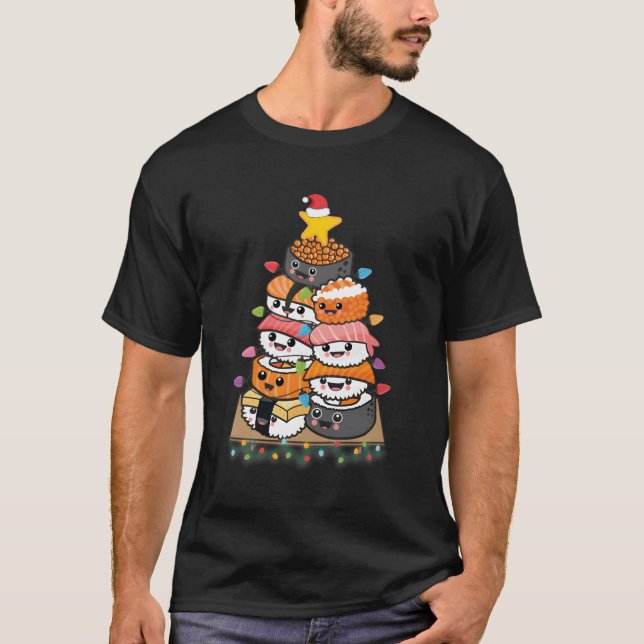 Sushi Träd Japanska livsmedelsgåvor från Älskare J T Shirt (Framsida)