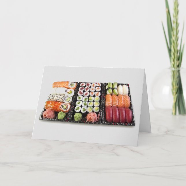 SUSHI TRAY NOTE CARDS ANTECKNINGSKORT (Framsida)