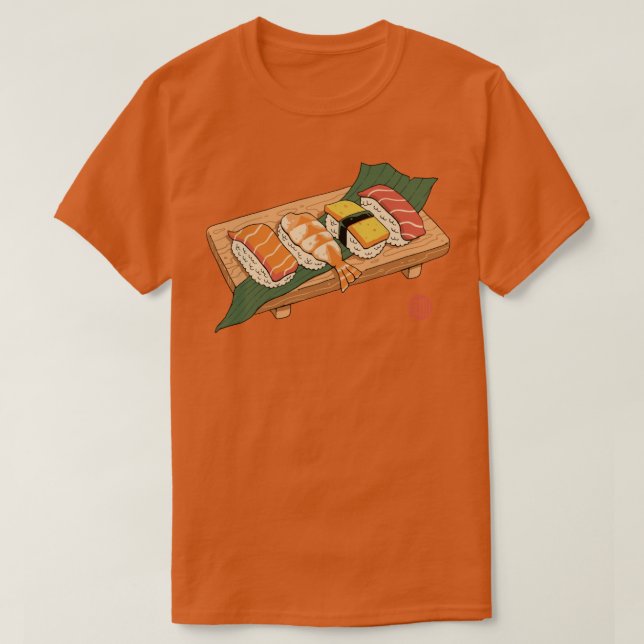 Sushi Ukiyoe T Shirt (Design framsida)