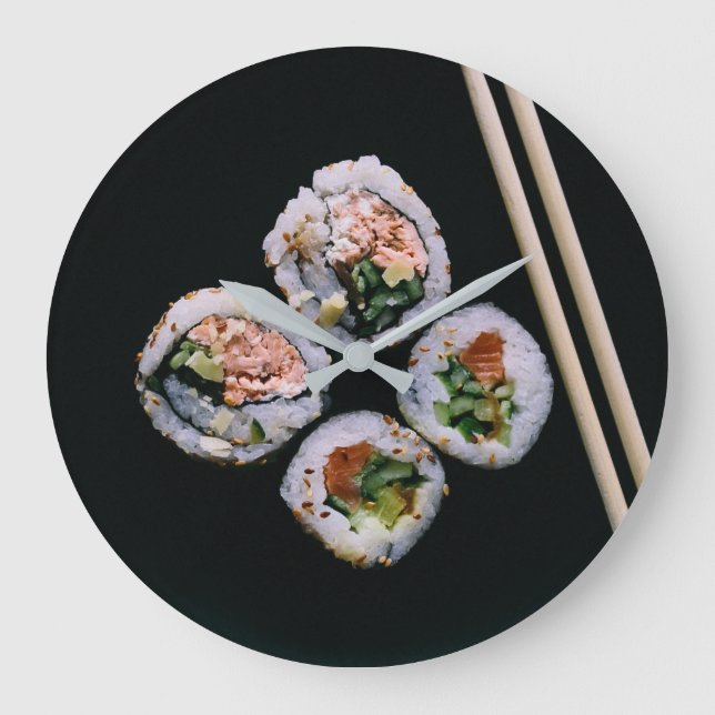 Sushi-väggklocka Stor Klocka (Framsida)