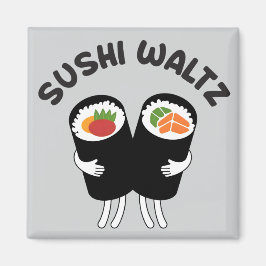 Sushi vals med text magnet