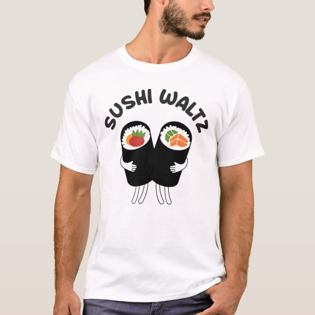 Sushi vals med text t shirt (Framsida)