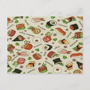 Sushi Vykort