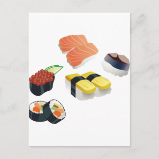 sushi vykort