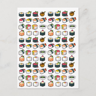 Sushi-vykort för sort vykort