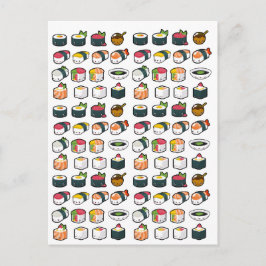 Sushi-vykort för sort vykort