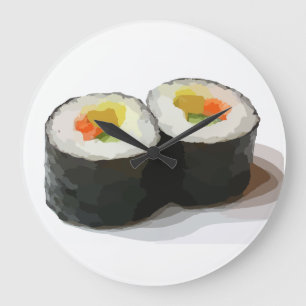 SUSHI WALL CLOCKS STOR KLOCKA