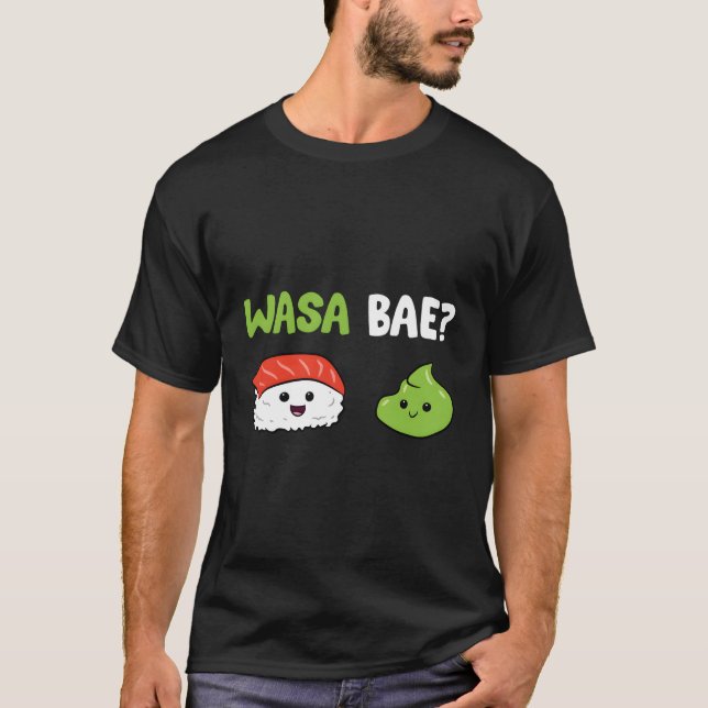 Sushi Wasabi Japansk matbas T Shirt (Framsida)