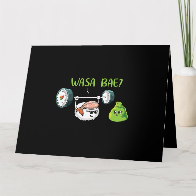 Sushi Wasabi Kawaii Kort (Framsida)