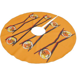 Sushi with Chopsticks Julgransmatta Borstad Polyester