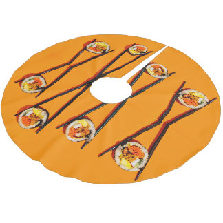 Sushi with Chopsticks Julgransmatta Borstad Polyester