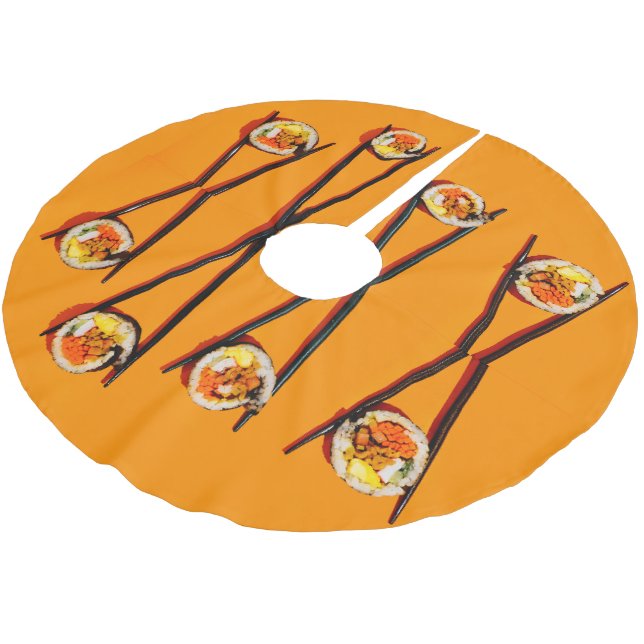 Sushi with Chopsticks Julgransmatta Borstad Polyester (Vinklad)
