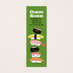 Sushibunt - roliga Kawaii Sushivänner Litet Visitkort