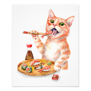 Sushikatt Fototryck