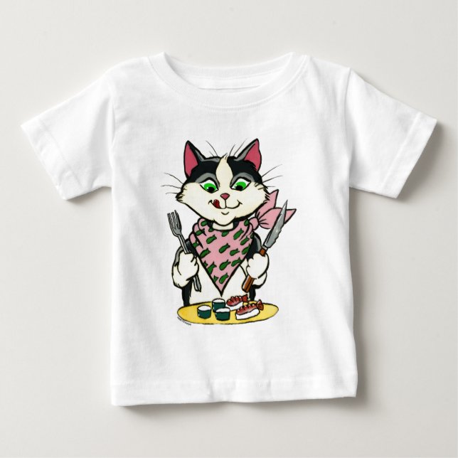 Sushikattskjorta Tee (Framsida)